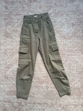 Wilfred Olive Green High-Rise Cargo Pants